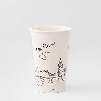 16oz 540ML กระดาษถ้วยผนังเดียว Pla ครอบคลุมกระดาษถ้วย โลโก้ customizable