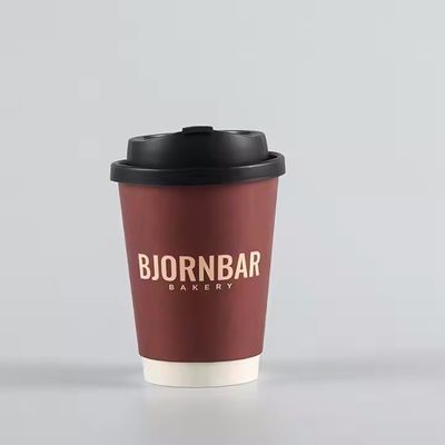 ฟรีพลาสติก Custom Double Wall Coffee Cups ถ้วยกาแฟ 1 ครั้ง 610ml 20oz