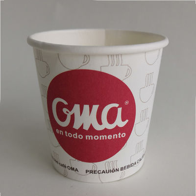 ถ้วยกระดาษผนัง 6 ออนซ์ 0.18 ลิตร ถ้วยกระดาษ biodegradable สําหรับเครื่องดื่มเย็น