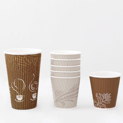 ถ้วย Kraft Ripple ถ้วย 12oz 430ml เครื่องดื่มเย็น ถ้วยถ้วยถ้วยถ้วยกันน้ํา