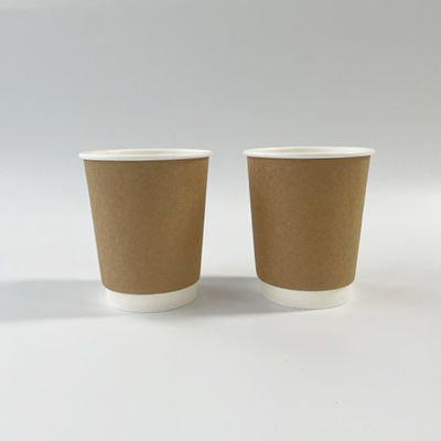 ถ้วยกระดาษครัฟท์ผนังสองถ้วยครัฟท์ 3OZ 75ml ถ้วยกาแฟใช้ครั้งเดียว