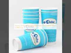 โรงงานตรง 8oz Double Wall พลาสติกฟรีเคลือบ 300ml ถ้วยกาแฟ